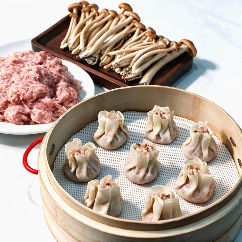 鲜肉鲜菌灌汤烧卖